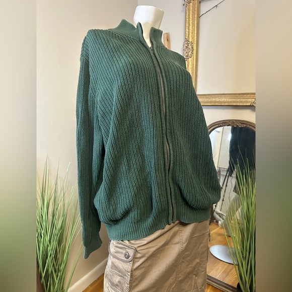 LLBean Driver's Knit Sweater, Men's XXL Green Vintage /eaa472123 90's - Picture 4 of 6